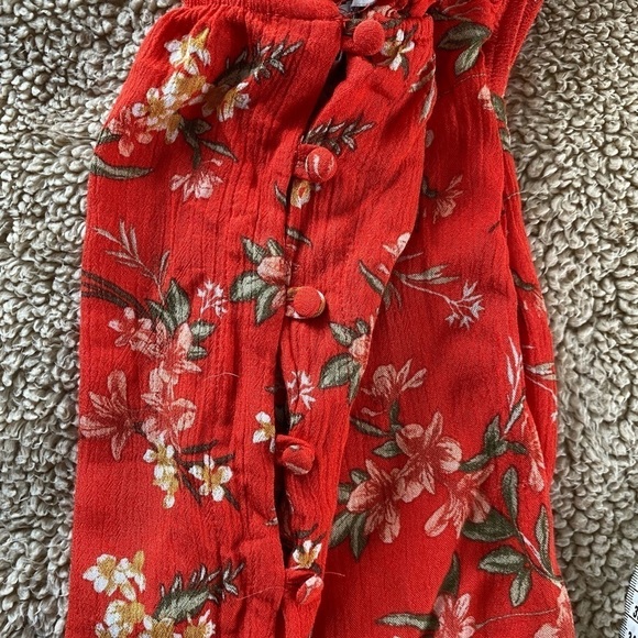 American Eagle Outfitters Cold Shoulder, Ruffle Crop Floral Top, Size: XS - Picture 4 of 8